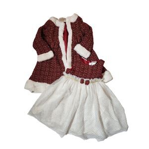 Blueberi Boulevard Girls 4T Red Holiday Dress & Matching Coat – Gently Used